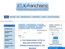 Tablet Screenshot of iltuofranchising.com